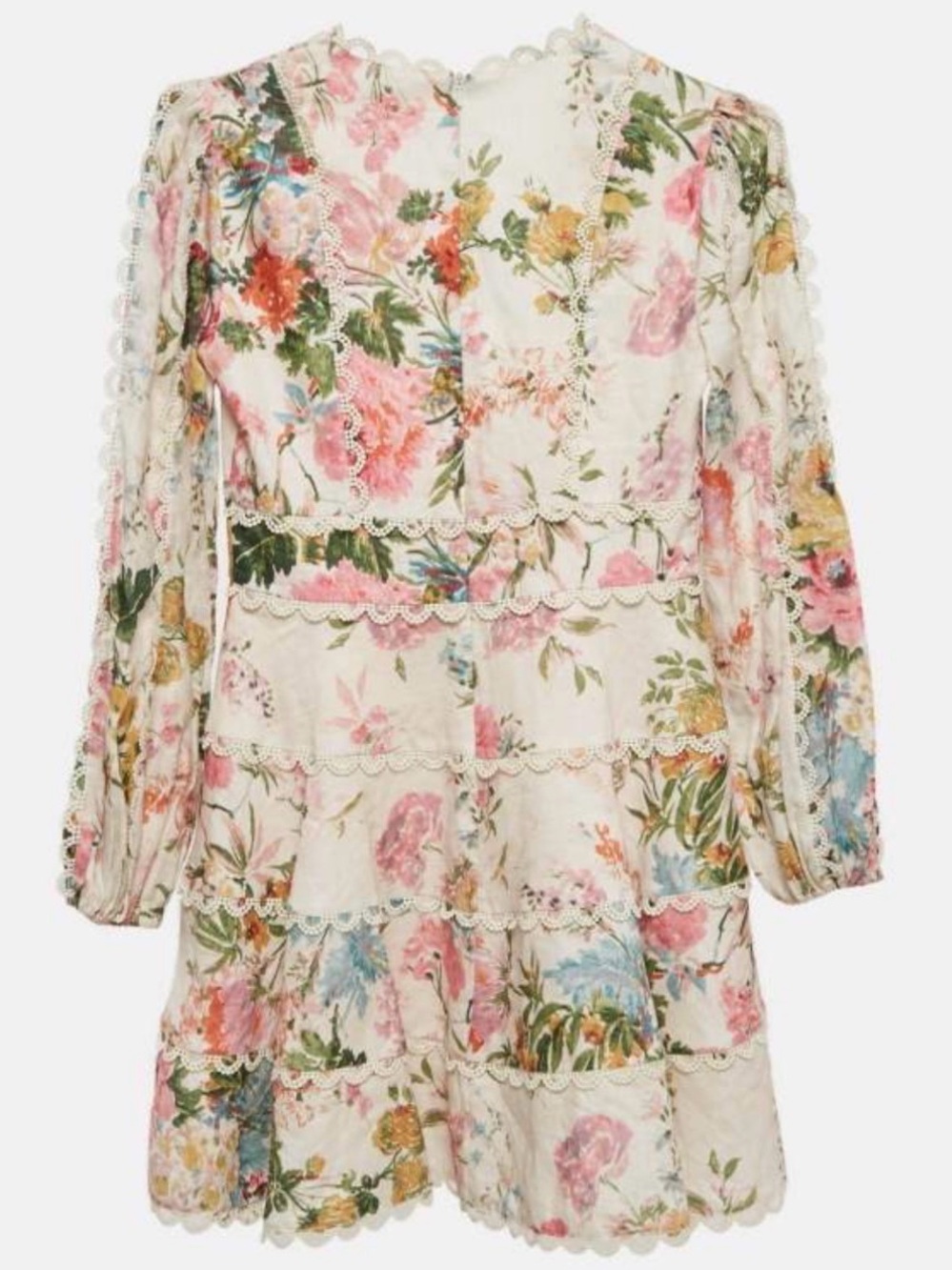 💛 Nova London Floral Lace Trim  Dress - Pink, Green, Blue